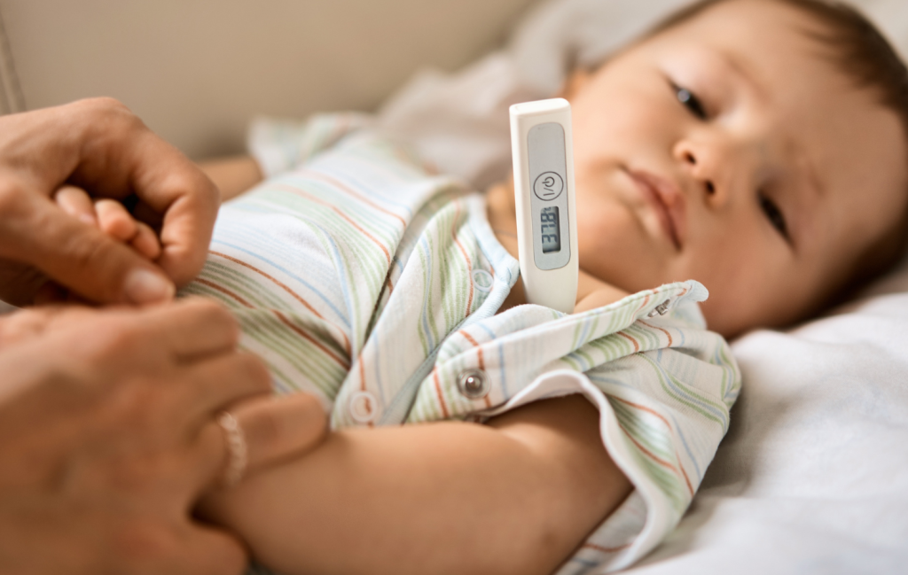 A sick baby